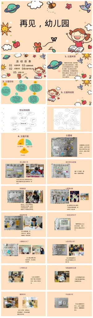 幼儿园大班《再见吧，幼儿园》PPT及PDF资源包下载