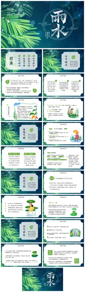 幼儿园二十四节气之雨水：节气特点与养生（含PDF、PPT下载）