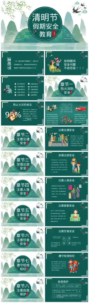 清明节假期安全教育资料下载（含PDF、PPT）