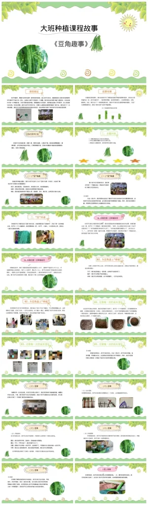 幼儿园大班《豆角趣事》PPT及PDF教学资源包下载