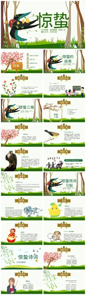 《惊蛰节气：习俗与诗词文化资源包（含PDF/PPT）》